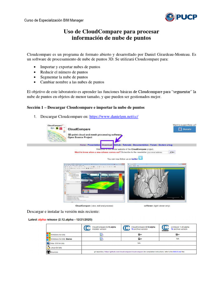 Uso de CloudCompare en Nubes de Puntos | PDF | Segmentación de imagen ...