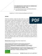 Consequências Da Urbanização Na Vegetação e Na Temperatura Da Superfície de Teresina - Piaui