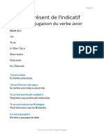 PDF Grammaire 020 Pre Sent de L'indicatif Le Verbe Avoir