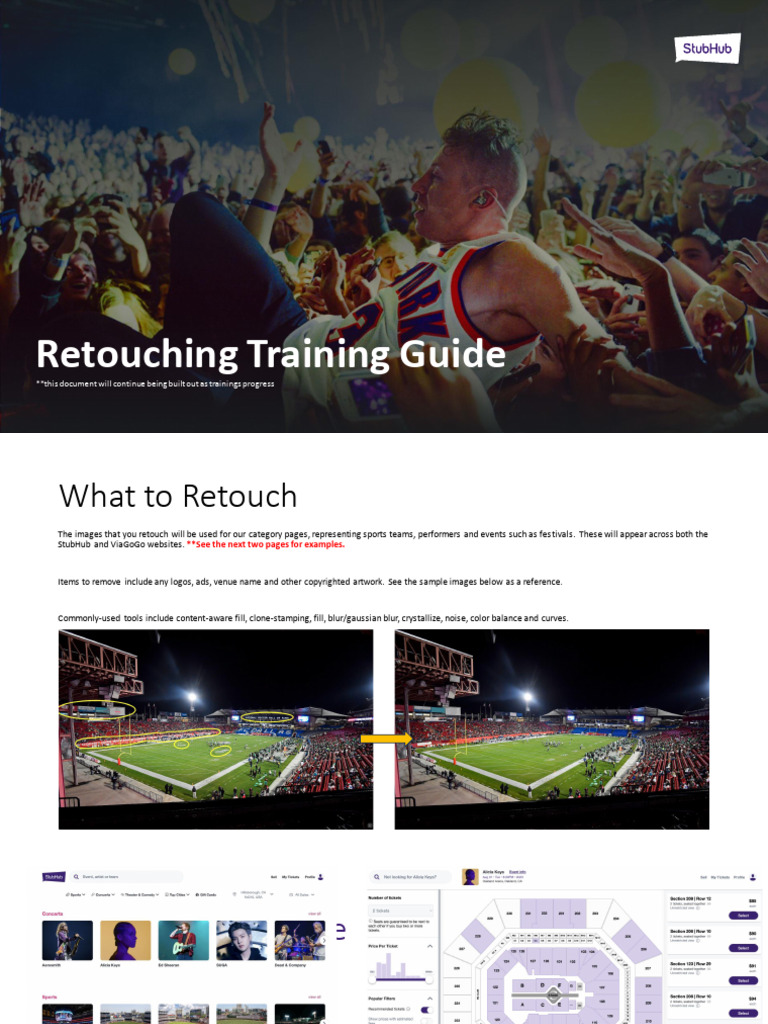 Retouching Guidelines | PDF | Image Editing | Software