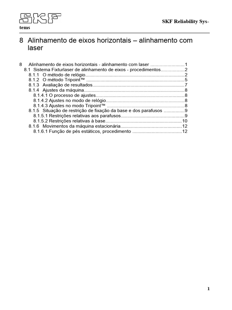 08-Alinhamento de Eixos Horizontais-Com Laser | PDF | Parafuso | Medição