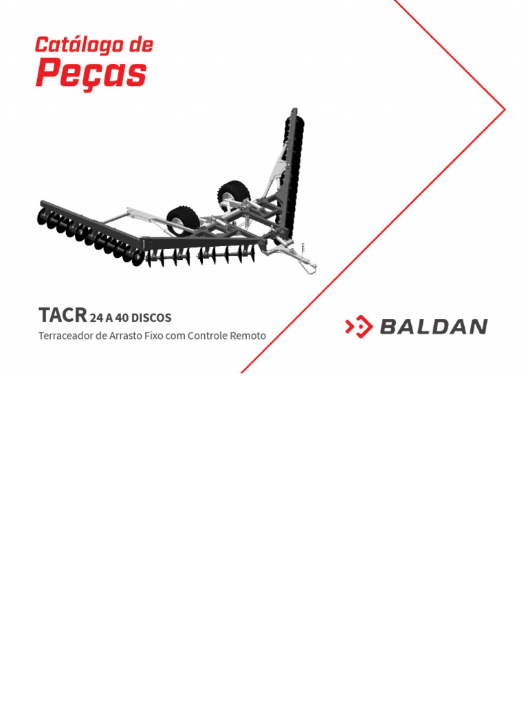 Catálogo de Peças TACR 24 a 40 Discos | PDF | Parafuso | Porca (ferragem)