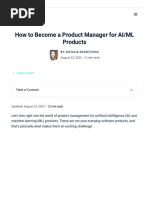 How To Become A Product Manager For AI - ML Products