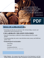 The Expansion of The Role of Dramaturg in Contemporary Collarorative Performance