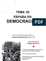 Presentación. TEMA 16 España en Democracia (I)