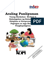 Ap10 - q1 - Mod4 - Kahalagahan NG Kahandaan Disiplina at Kooperasyon Sa Pagtugon Sa Mga Hamong Pangkapaligiran