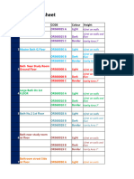 Home Tiles Selection Sheet