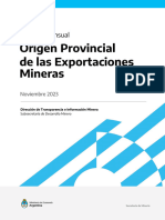 2023.11 Origen Provincial de Las Exportaciones Mineras