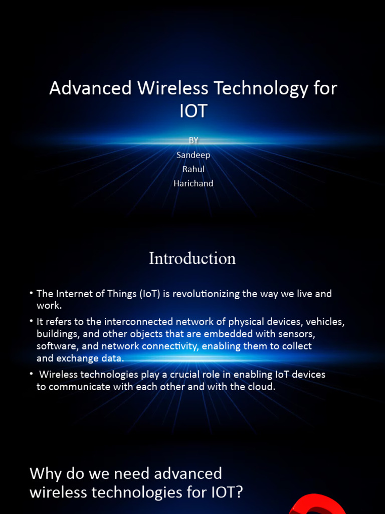 Advance Wireless Technology For Iot | PDF | Internet Of Things | Wi Fi