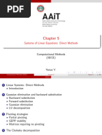 Linear Equations-Direct Methods