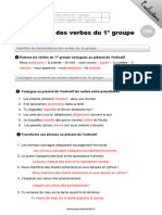 Les Verbes Du 1er Groupe CM1 Evaluation Bilan Corr