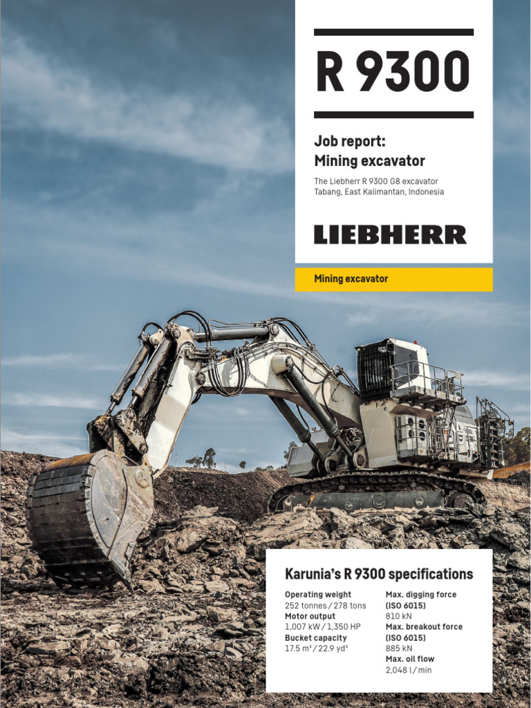 Liebherr R9300 Excavator Performance Report | PDF | Mining | Coal