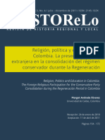 Religión, Política y Educación en Colombia