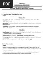 Chapter #1 Fundamentals of Computer