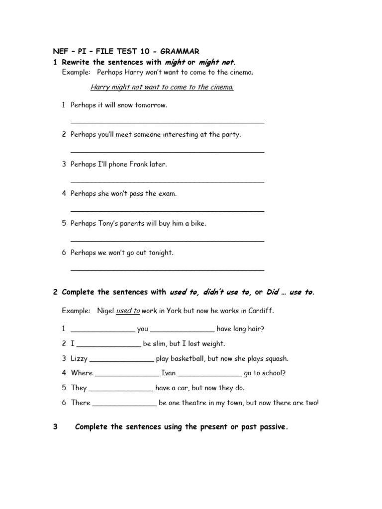 Dokumen tips nef pi file test 10 grammar pdf linguistics