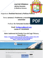 Universidad Nacional Del Altiplano: Facultad de Medicina Humana