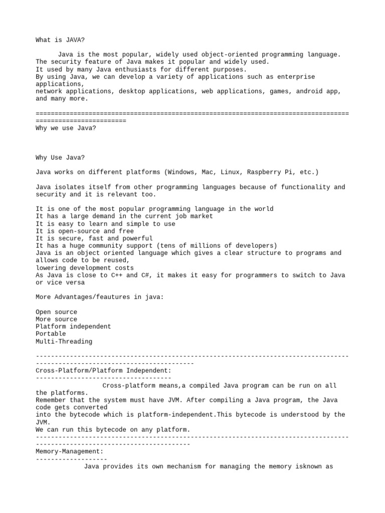 Java Notes | PDF | Inheritance (Object Oriented Programming) | Class ...