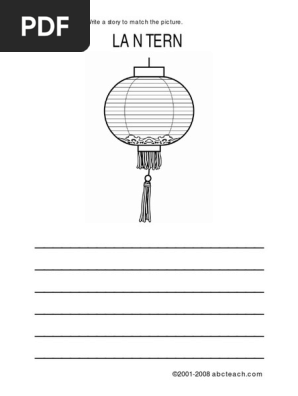 Color and Write Chinese Lantern Primary