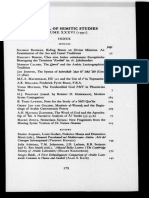 Journal of Semitic Studies 1991 - Vol 36 Index