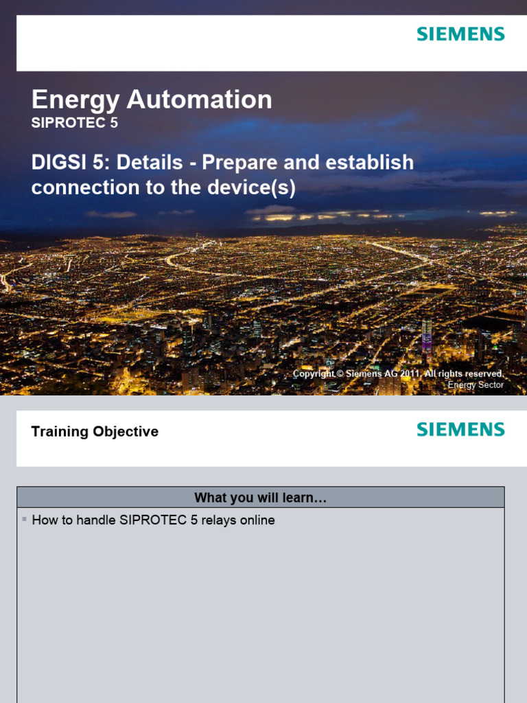 Digsi 5 Details Connection To The Device S V1 0 En Us Download