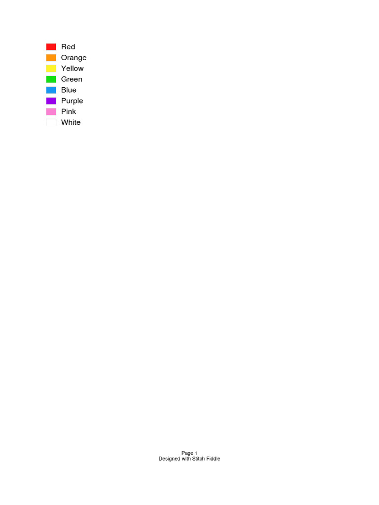 Color Patterns Created with Stitch Fiddle | PDF | Color | Visual Perception