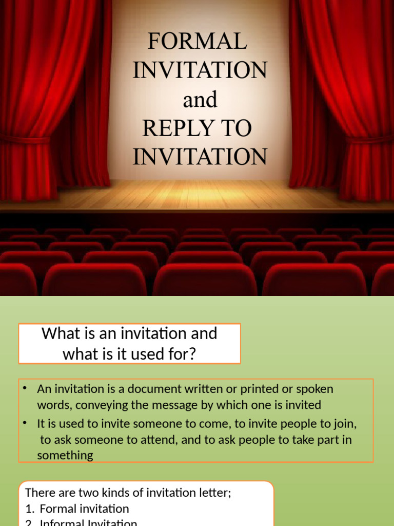 Invitation & Replies | PDF