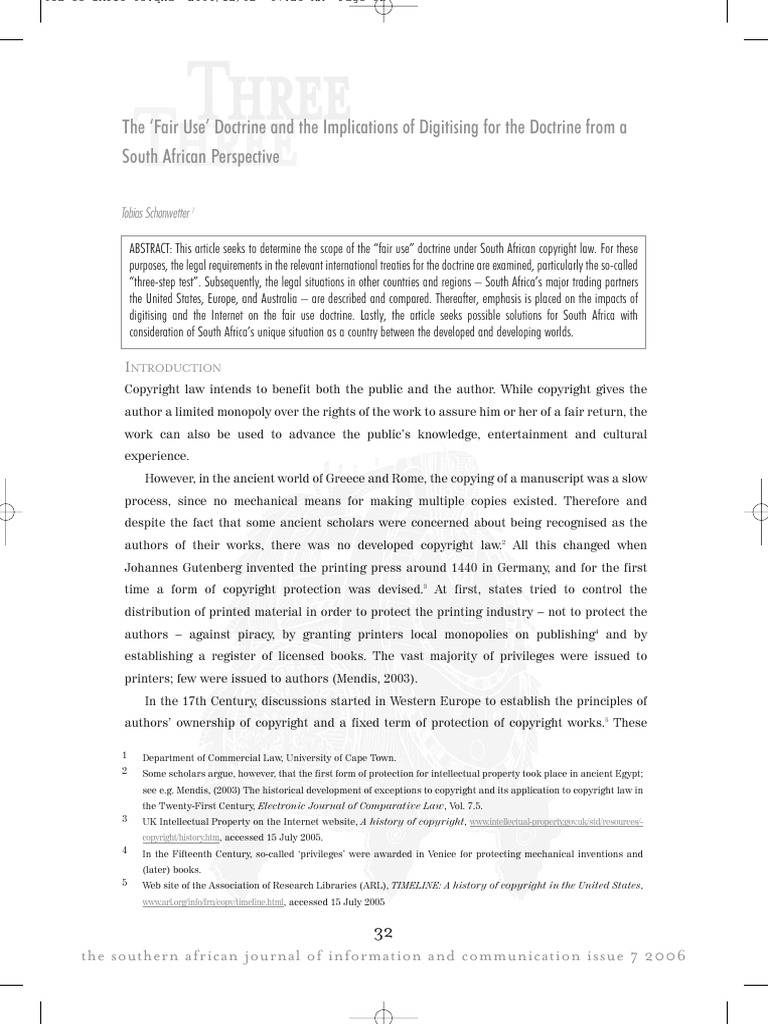 The Fair Use Doctrine and The Implicatio | PDF | Fair Use | Copyright