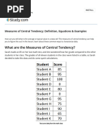 Measures of Central Tendency - Definition, Equations & Examples