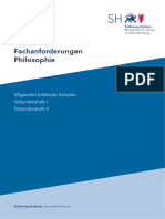 Fachanforderungen Philosophie Sekundarstufe (2016)