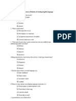 TEFL Teacher Record Answer Key | PDF | Part Of Speech | Teachers