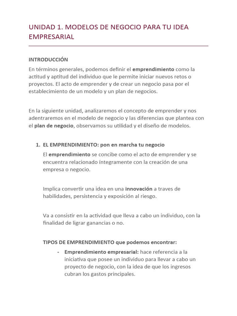Claves para Modelos de Negocio Exitosos | PDF | Iniciativa empresarial ...