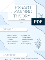 Operant Learning Theory, (Skinner - Group 4)