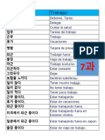 7 일하다 Resumen Vocabulario