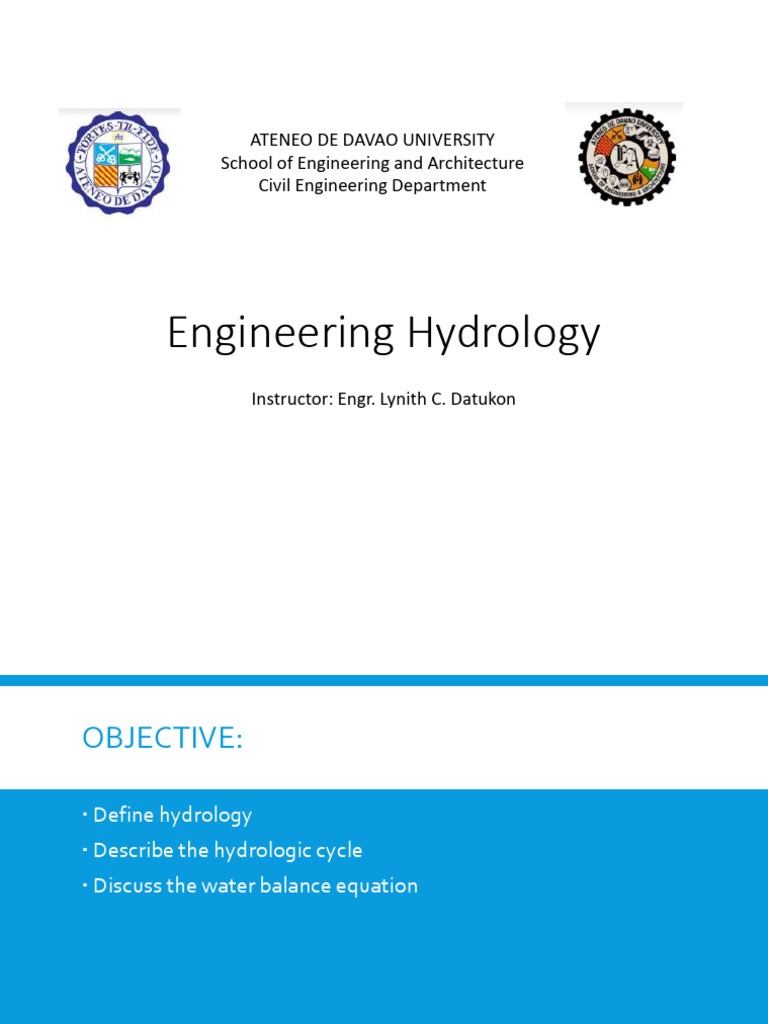 Engineering Hydrology Overview and Applications | PDF | Discharge ...