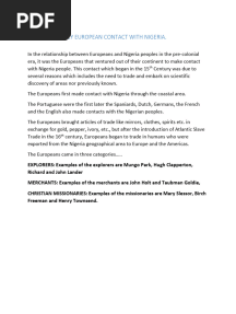 4498 - Early European Contact With Nigeria