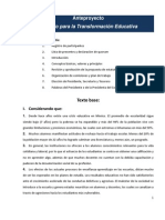 Anteproyecto Consejo de Transformación Educativa