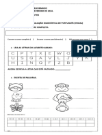 Avaliação Diagnóstica de Português e Matemática - 2024