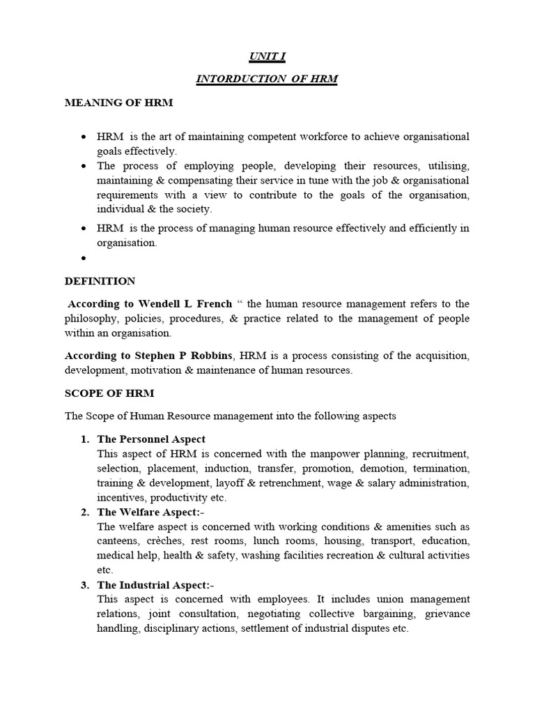 Understanding Human Resource Management | PDF | Human Resource ...