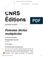 Une Histoire Au Présent - Potestas Dicitur Multipliciter - CNRS Éditions