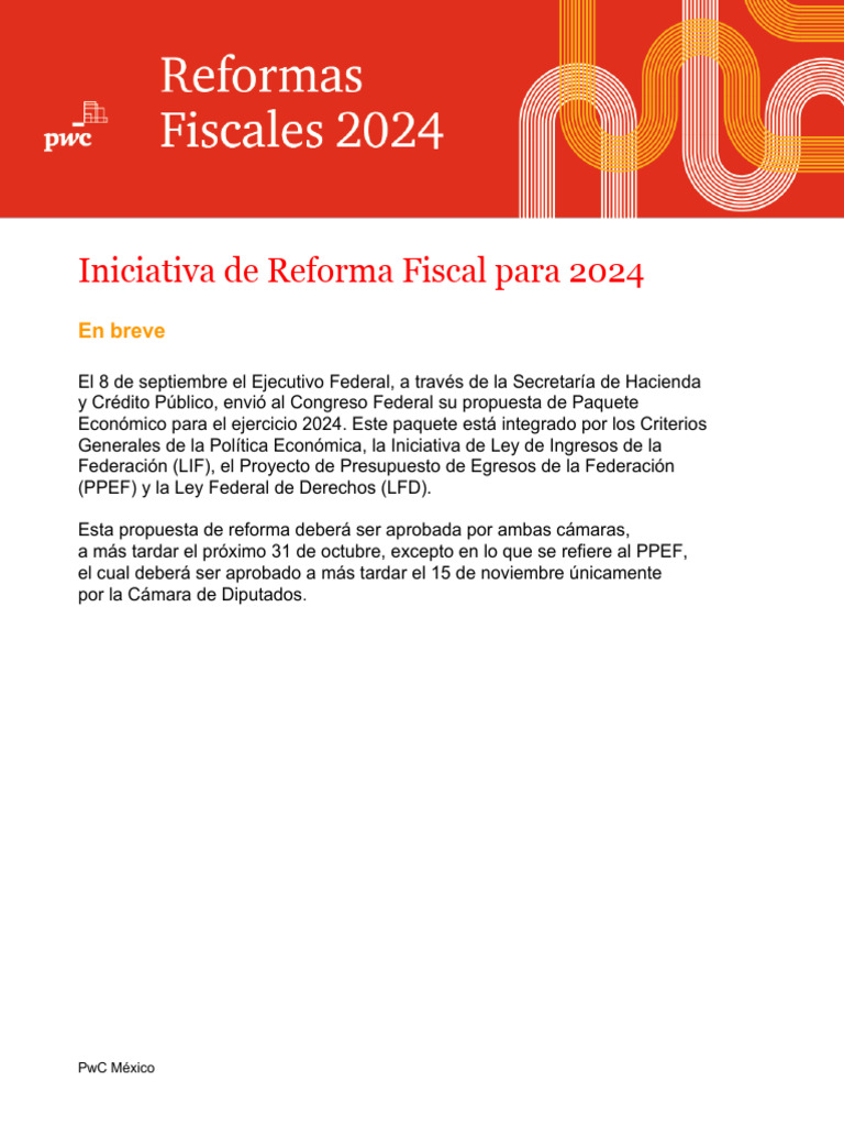 Reforma Fiscal 2024: Propuesta y Detalles | PDF | Impuesto sobre la ...
