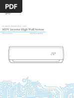 MDV High Wall Inverter System Model Msabb ... SM 60r410a Inverter Us NC 210125