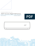 MDV High Wall Inverter System Model Msabb ... SM 60r410a Inverter Us NC 210125