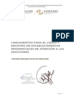 Lineamientos para El Censo y Registro de Establecimientos Residenciales 2018