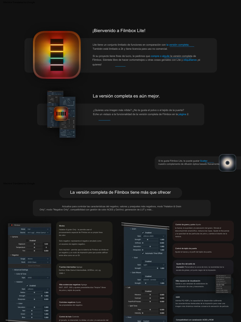 Comparativa: Filmbox Lite y Full | PDF | Color | Sombra