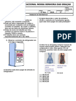 Trabalho 6º Ano Matemática