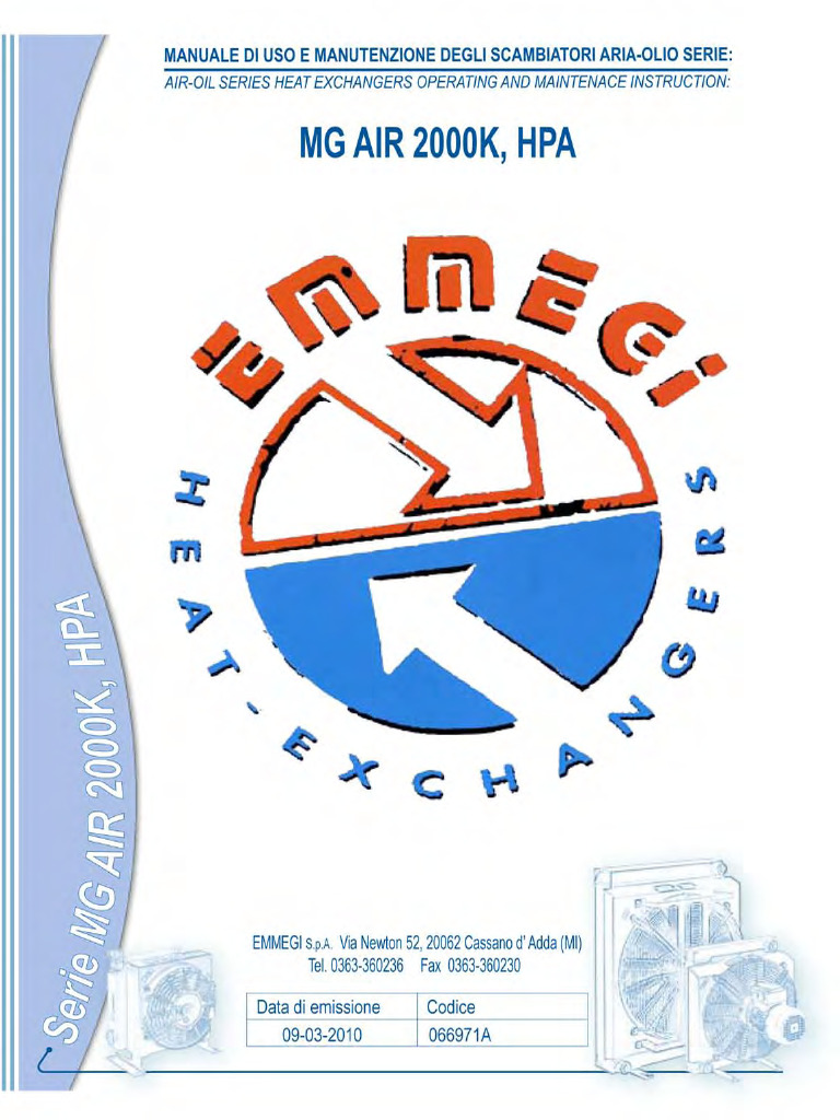 MG AIR-OIL 2000K, HPA - Emmegi | PDF