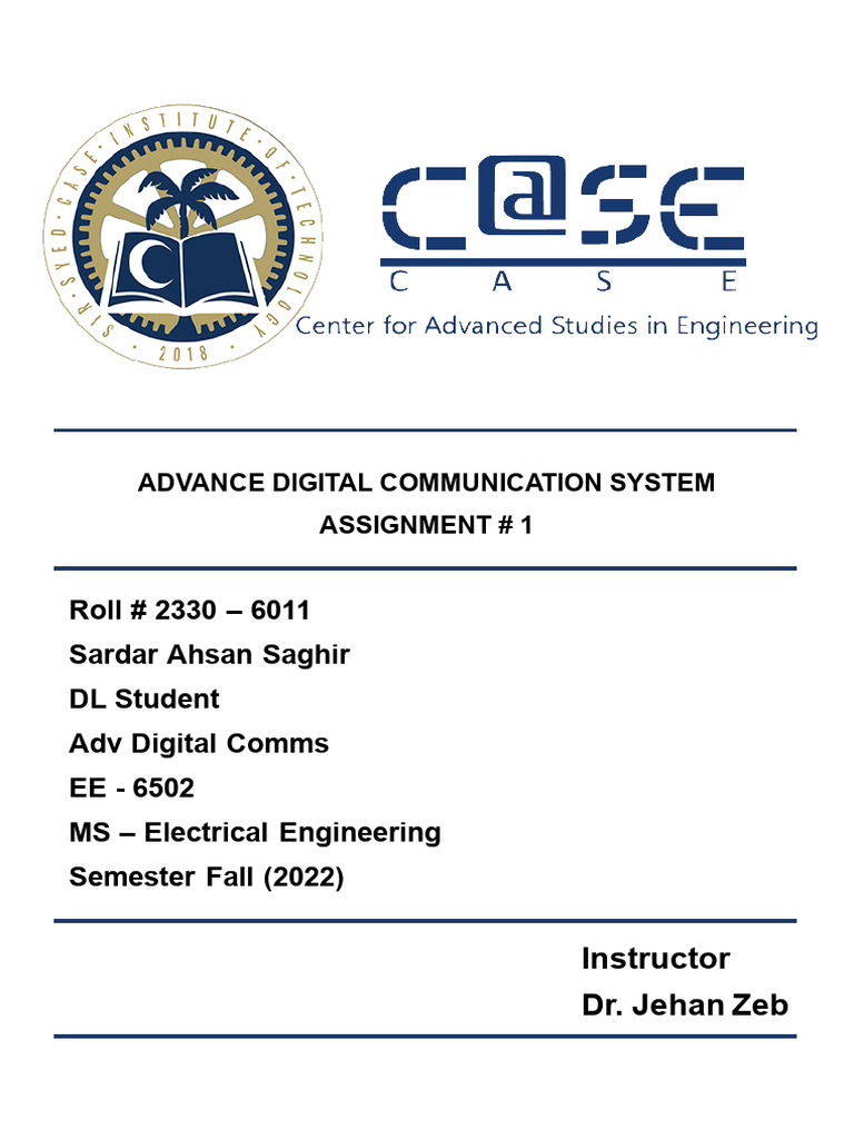 Advance Digital Communication Assignment | PDF | Computers | Technology ...