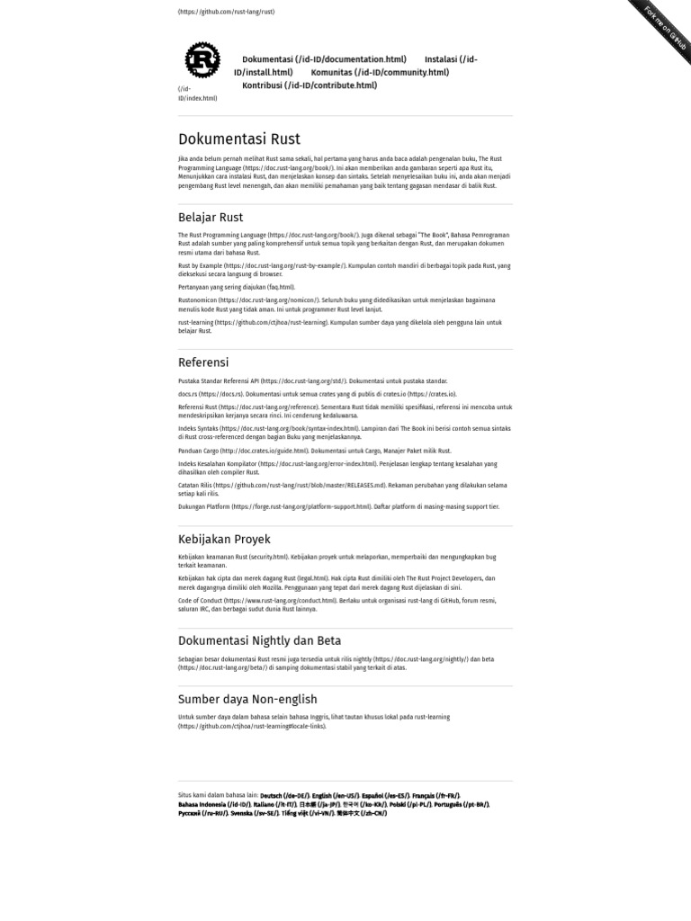 Panduan Belajar Bahasa Rust | PDF