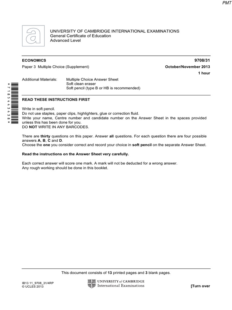 November 2013 v1 qp22 paper 3 cie economics a level pdf