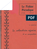 FDB N°125 - Le Calendrier Agraire Et Sa Composition - H. Genevois - 1975 - 96 Pages